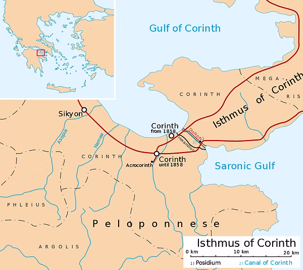 The Corinth Canal - Gastronomy Tours The Corinth Canal
