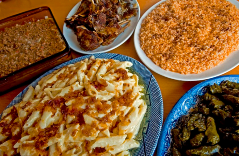 plateau with various foods are Local tastes remain at the top of preferences
