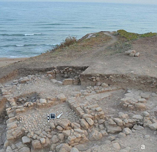 The wine press at Tell el-Burak. While Phoenicians spread wine culture across the ancient Mediterranean world, evidence for their local manufacturing efforts was scarce until now. PHOTOGRAPH COURTESY OF THE TELL EL-BURAK ARCHAEOLOGICAL PROJECT