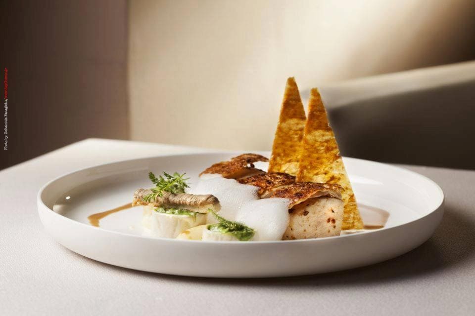 plate with special food from botrinis restaurant Gastronomy Tours - Gastronomy Tours