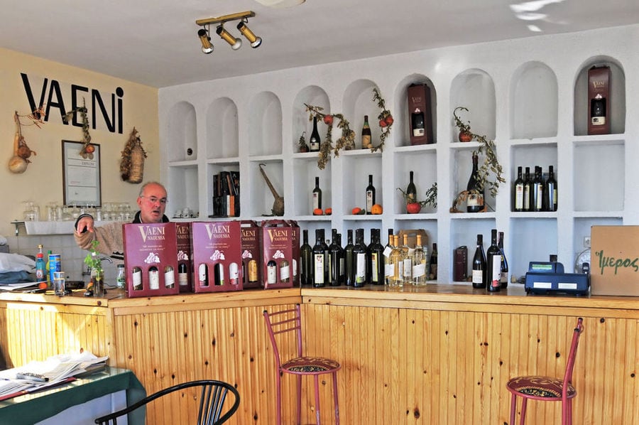 reception of tasting room that says 'VAENI' on the wall