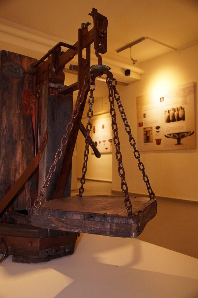 old manual scale at 'Zoinos Winery' museum