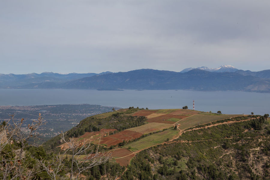 mountains and sea view from the top in the area of 'Ancheon Winery'