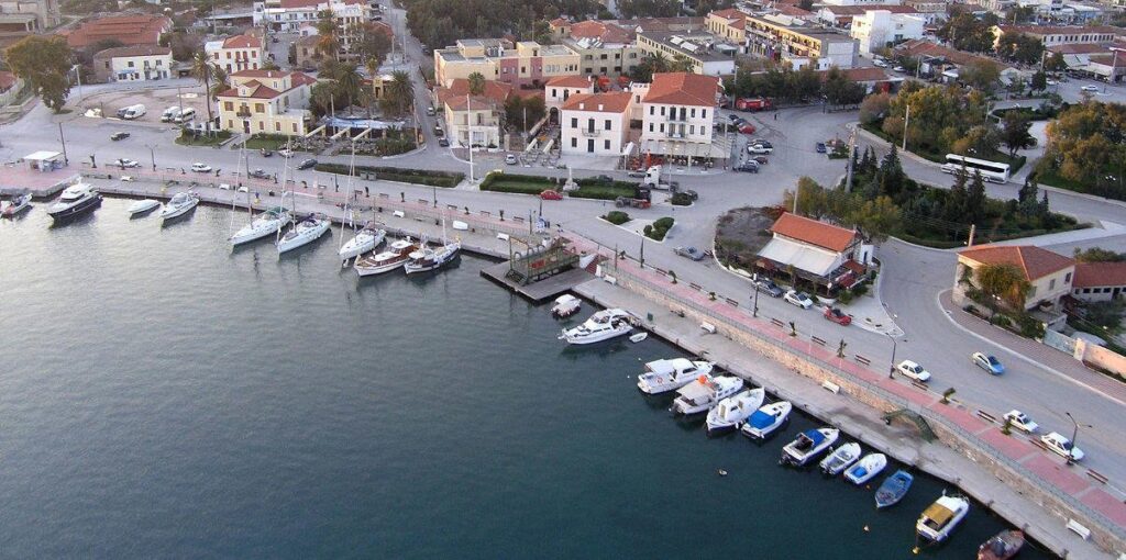 Greece with houses in the background