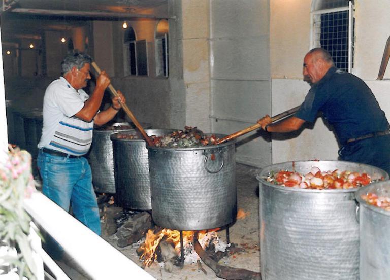 Preparing the feast for the Peter and Paul festival at Spata