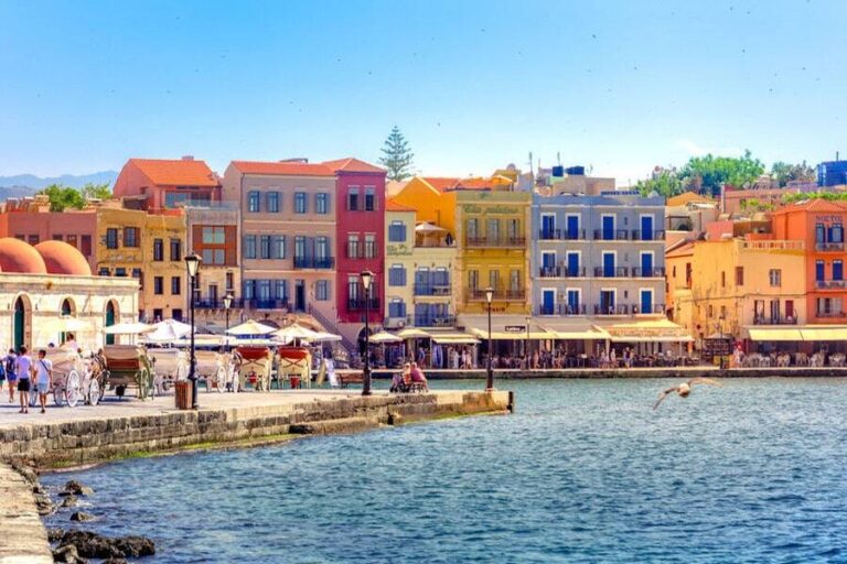 Greece with characteristic Venetian lighthouse