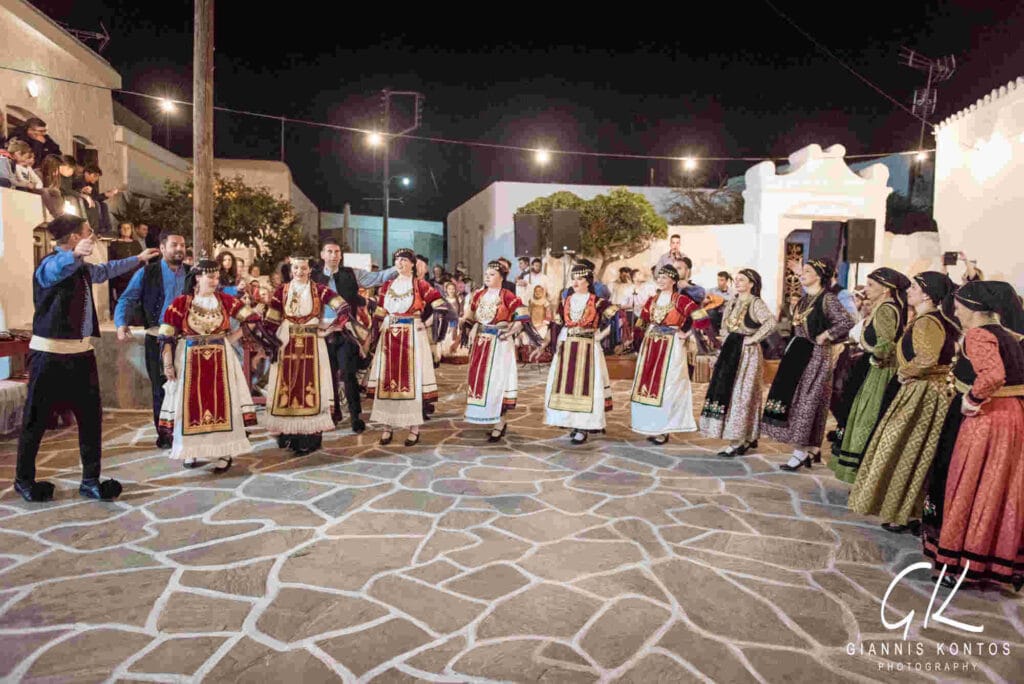 Dancing at the saints anargyri festival in Kythnos