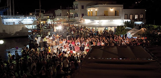 People enjoying at a festival|