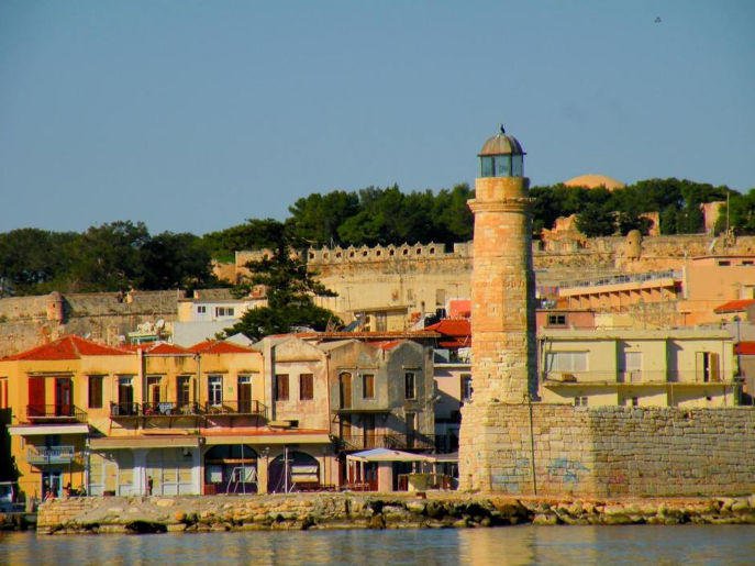 far of Rethymnon with Venetians buildings in the background