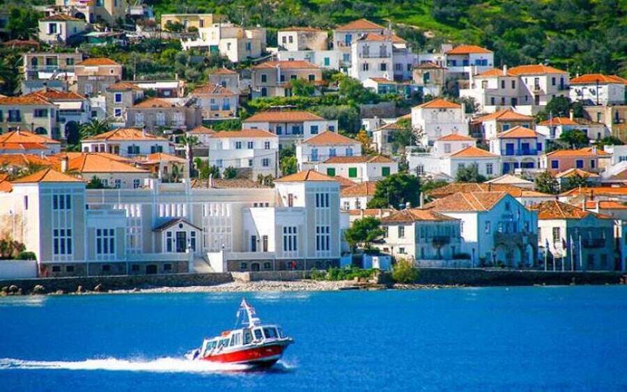 Greece with houses in the background|