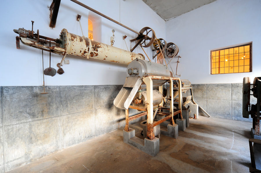 old tomato paste processing machines at 'Tomato Industrial Museum'