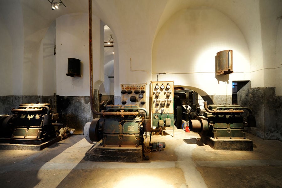 old tomato paste processing machines at 'Tomato Industrial Museum'