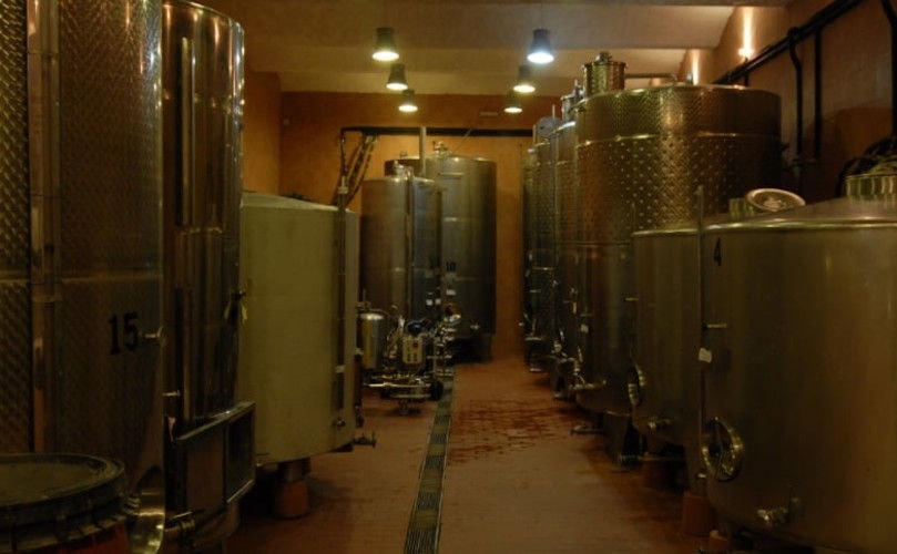 'Koutsoyannopoulos winery' aluminum wine storage tanks