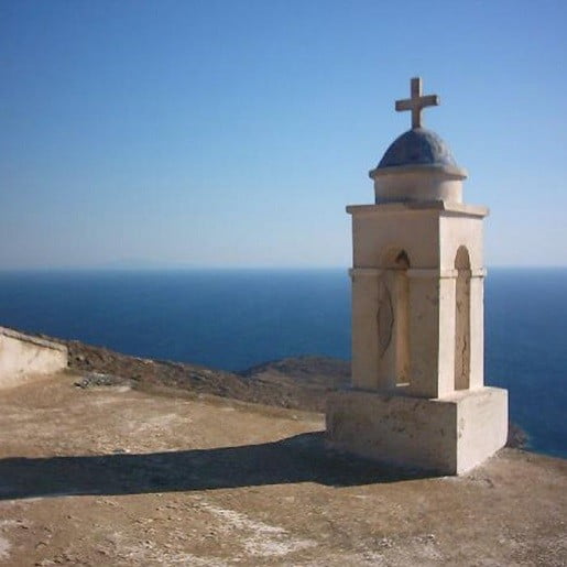 Greece that commemorate festival of her birth with the sea in the background