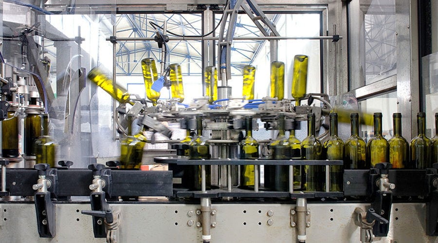 wine packaging machine at 'Alexakis Winery' plant