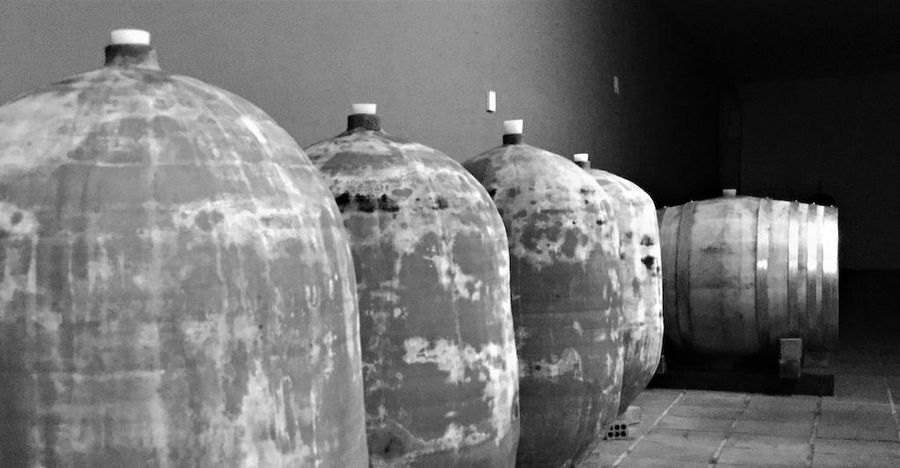 amphorae at Rouvalis Winery