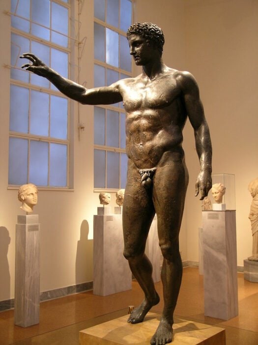 bronze statue of the Youth of Antikythera Gastronomy Tours 525x700 1 - Gastronomy Tours