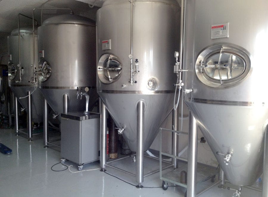 aluminum tanks at 'Chios Beer' plant