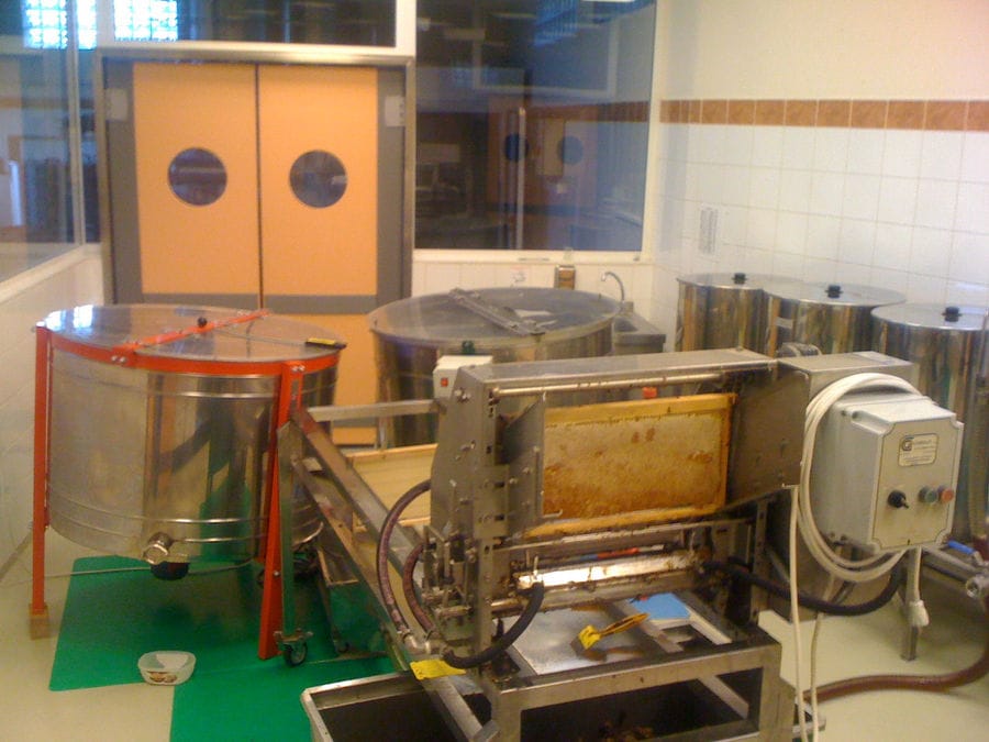 honey collector machine at Corfu Beekeeping Vasilakis facilities