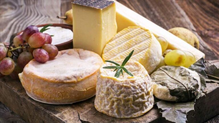 various cheeses at ‘The Dining Table of the Sun’