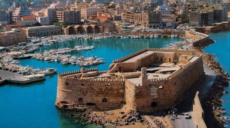 Greece with sea and buildings in the background