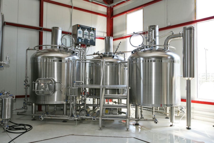 beer brewing system at Karma Beer Brewery of Peloponnisos plant