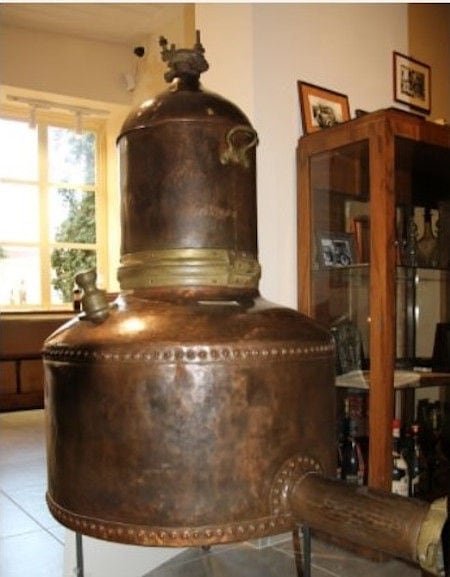 part of copper distillery at Karonis Distillery museum