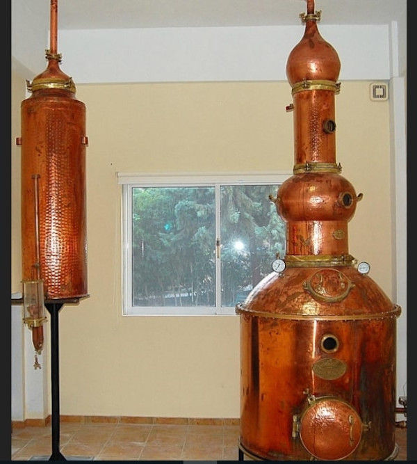 part of copper distillery at Karonis Distillery museum