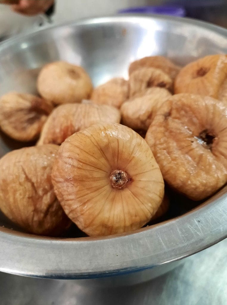 bowl with dry figs at 'Ktimata Moschouta' workshop