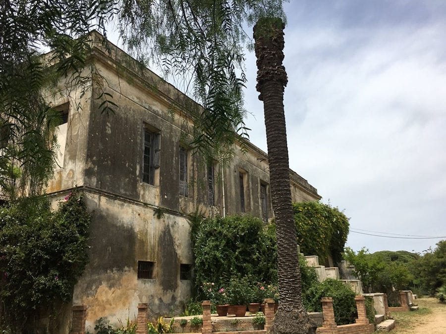 one side of the ruins' stone house at 'Mercouri Estate'