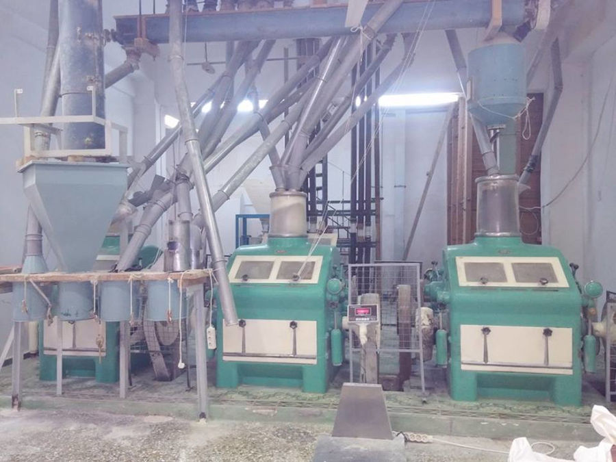 bag filling weighing packaging machine at 'Pantazis Stone Flour Mill' facilities