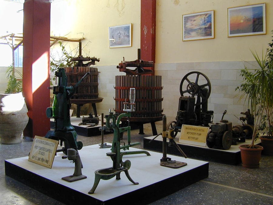 old grapes press at Minos - Miliarakis Winery