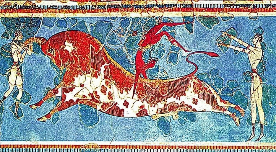 mural from Minoan civilization