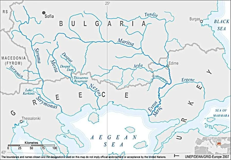 Thrace - Gastronomy Tours 47. nestos map greece - Gastronomy Tours