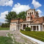 Agia Fotini with columns and a lawn