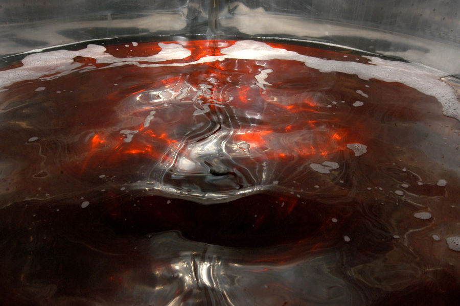 close-up of red wine at Hatziemmanouil Winery