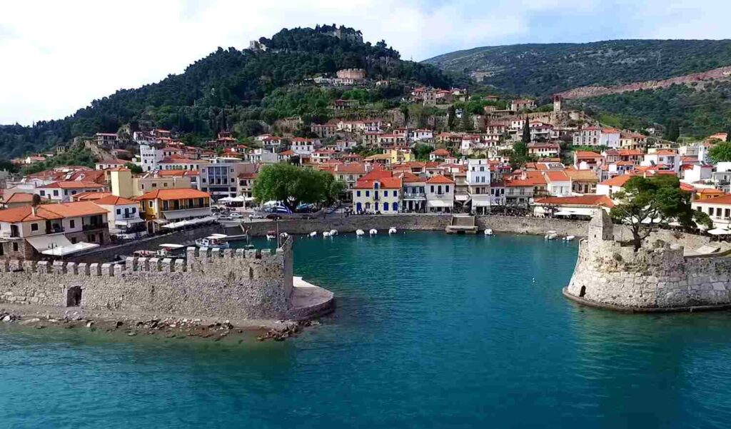 Nafpaktos next to a body of water