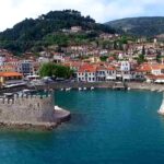 Nafpaktos next to a body of water