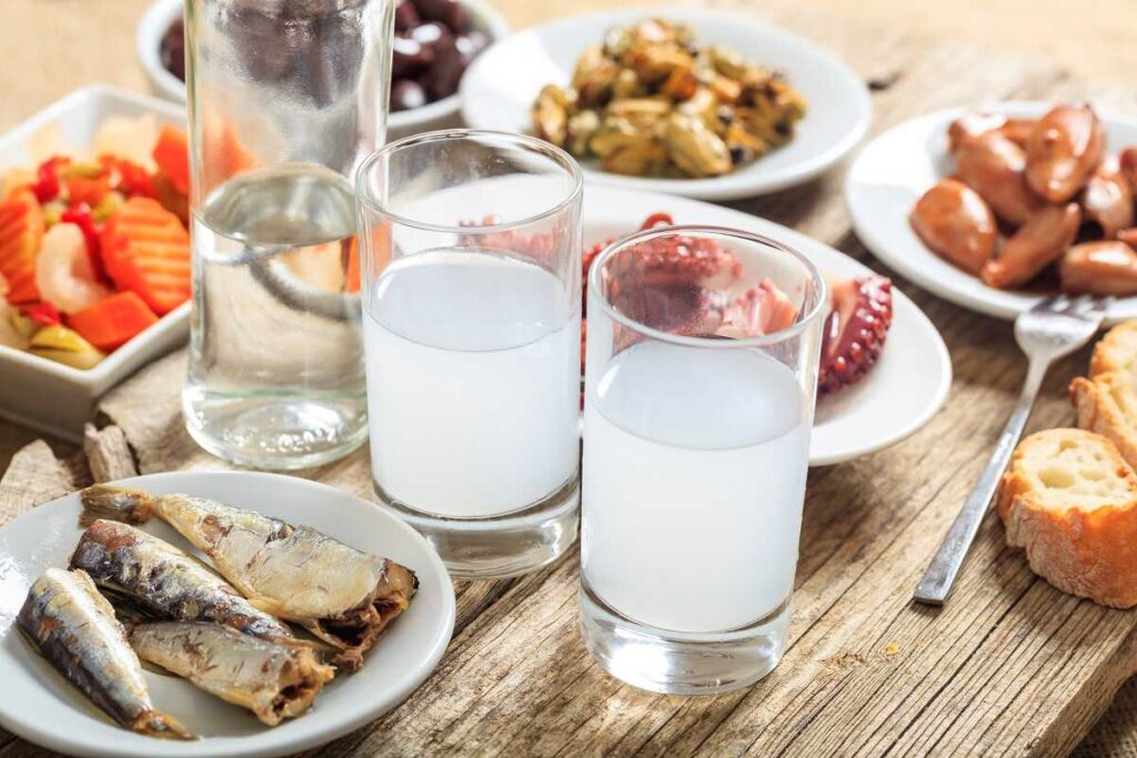 Ouzo and meze